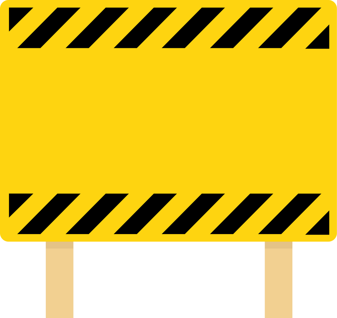 Under construction board sign